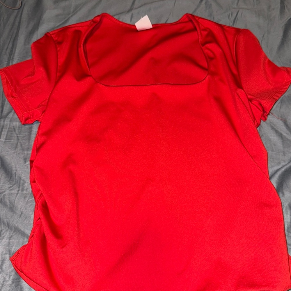 Red blouse